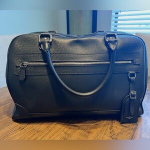 Louis Vuitton Stanislav Taiga Black M31152 Travel Boston Bag Tophandle bag Men's